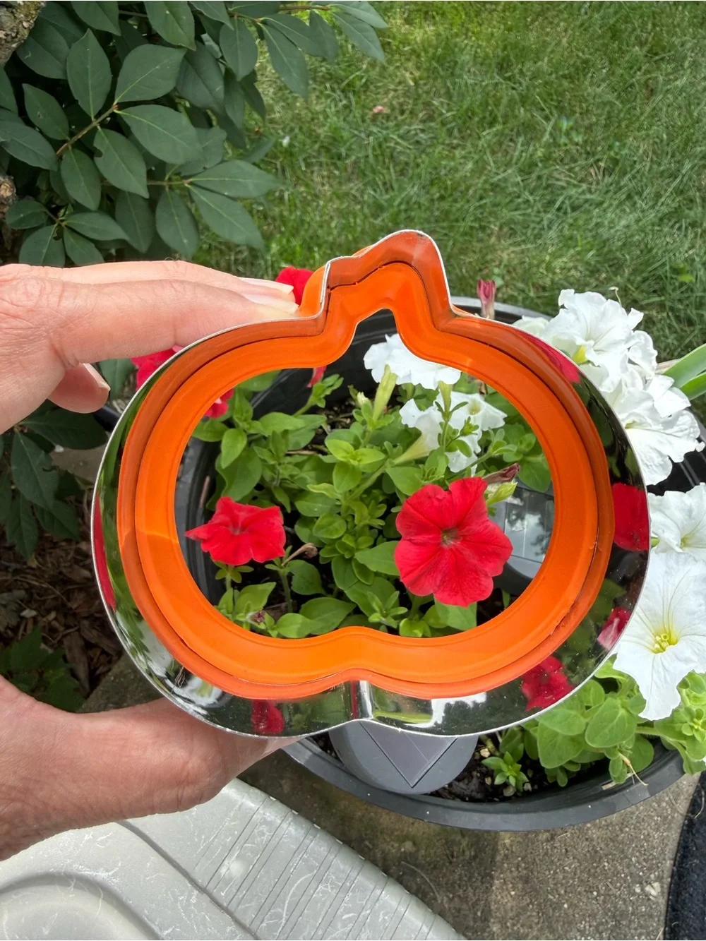 Pumpkin Cookie Cutter | Metal & Orange Comfort Grip